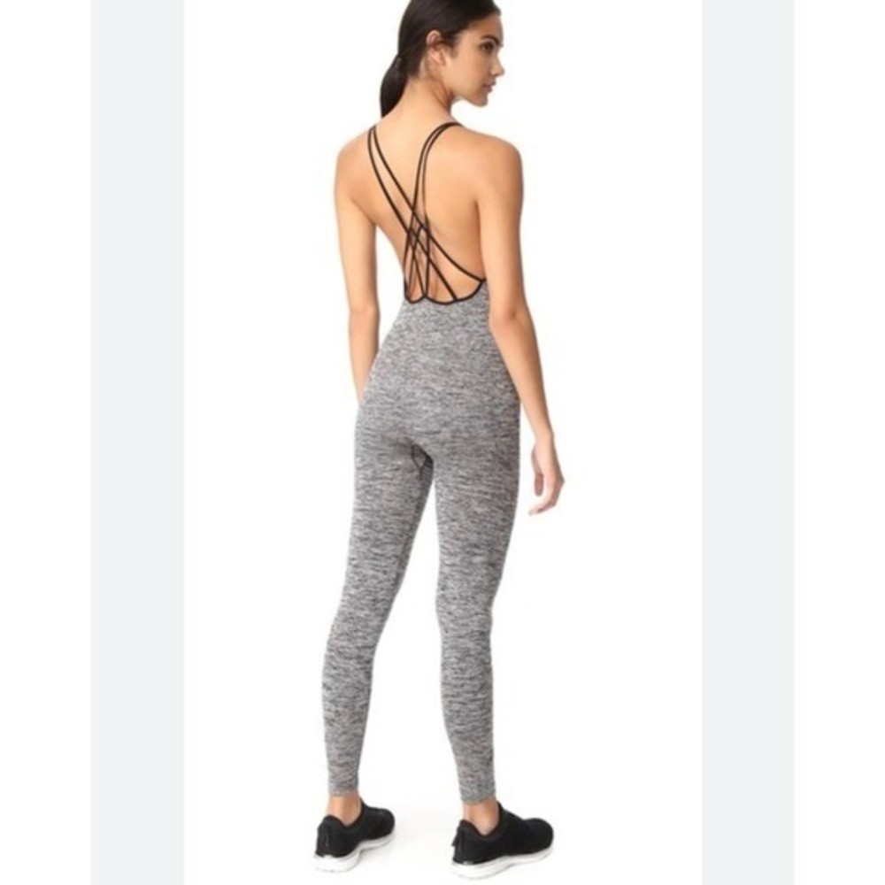 Free People Movement Chakra jumpsuit HEATHERED gray M/L